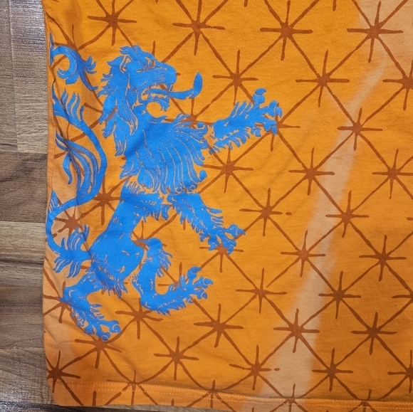 Avirex Gold Collection T-Shirt Men's Large Orange Graphic Crest Lion Crown 1975 - Picture 4 of 9